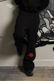Fleece Pants "TEAM012" Logo Black/Red