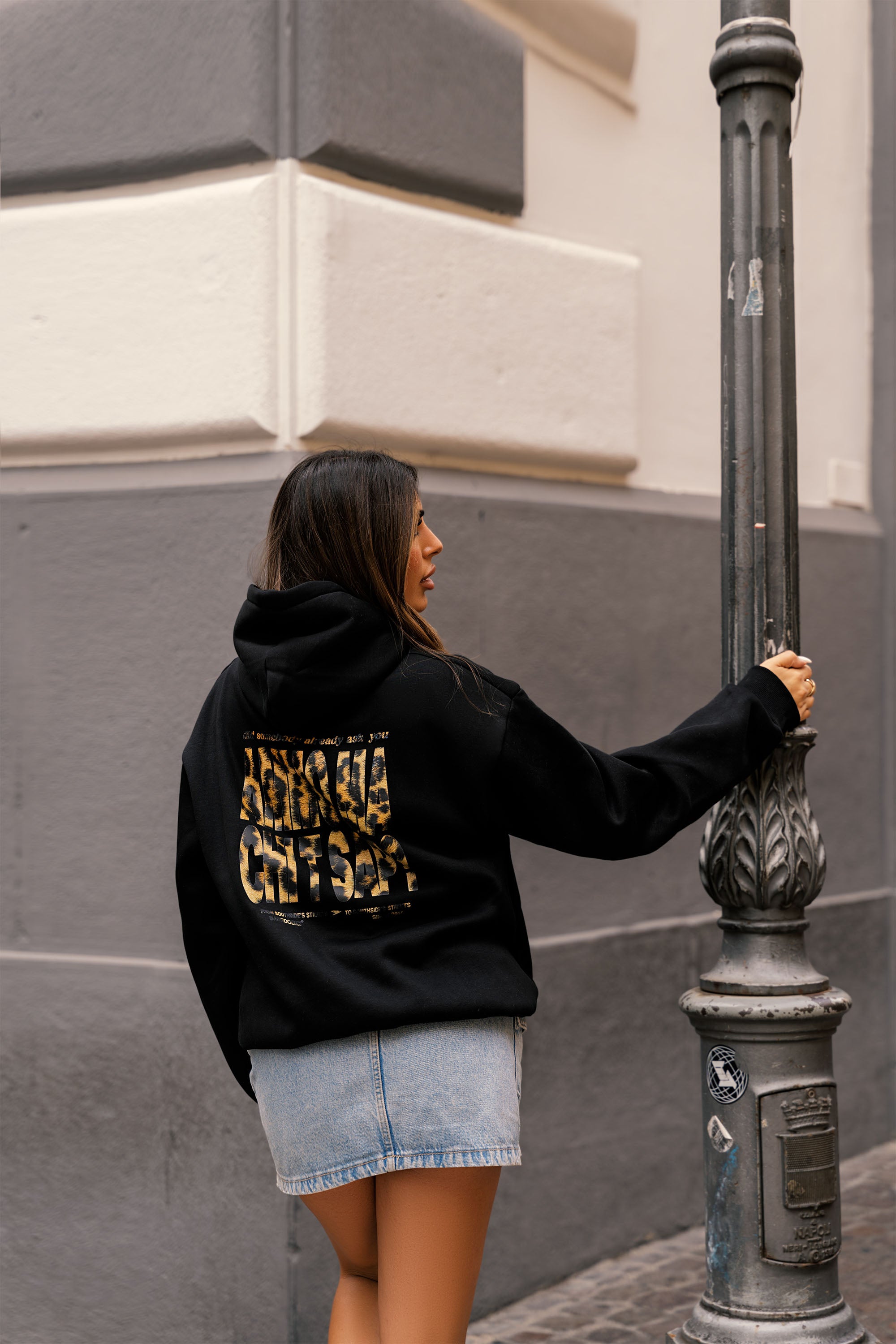 Hoodie “AMMO” CHI'T'SAP Black/Animalier Yellow