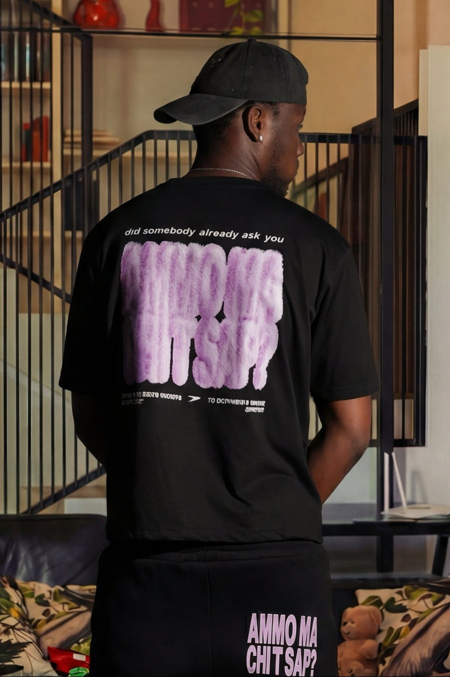 T-Shirt "AMMO" CHI'T'SAP Black/FurryPink