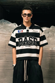 Polo "LAST DELIVERY" BASE Stripe White/Black