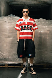 Polo "LAST DELIVERY" BASE Stripe White/Red