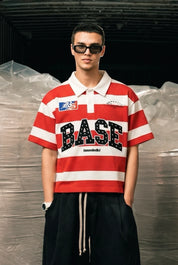 Polo "LAST DELIVERY" BASE Stripe White/Red