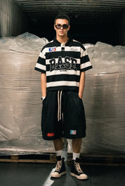 Polo "LAST DELIVERY" BASE Stripe White/Black