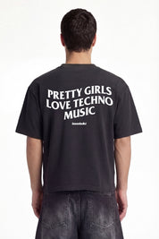 T-Shirt "SANTA" PrettyGirls Black/White