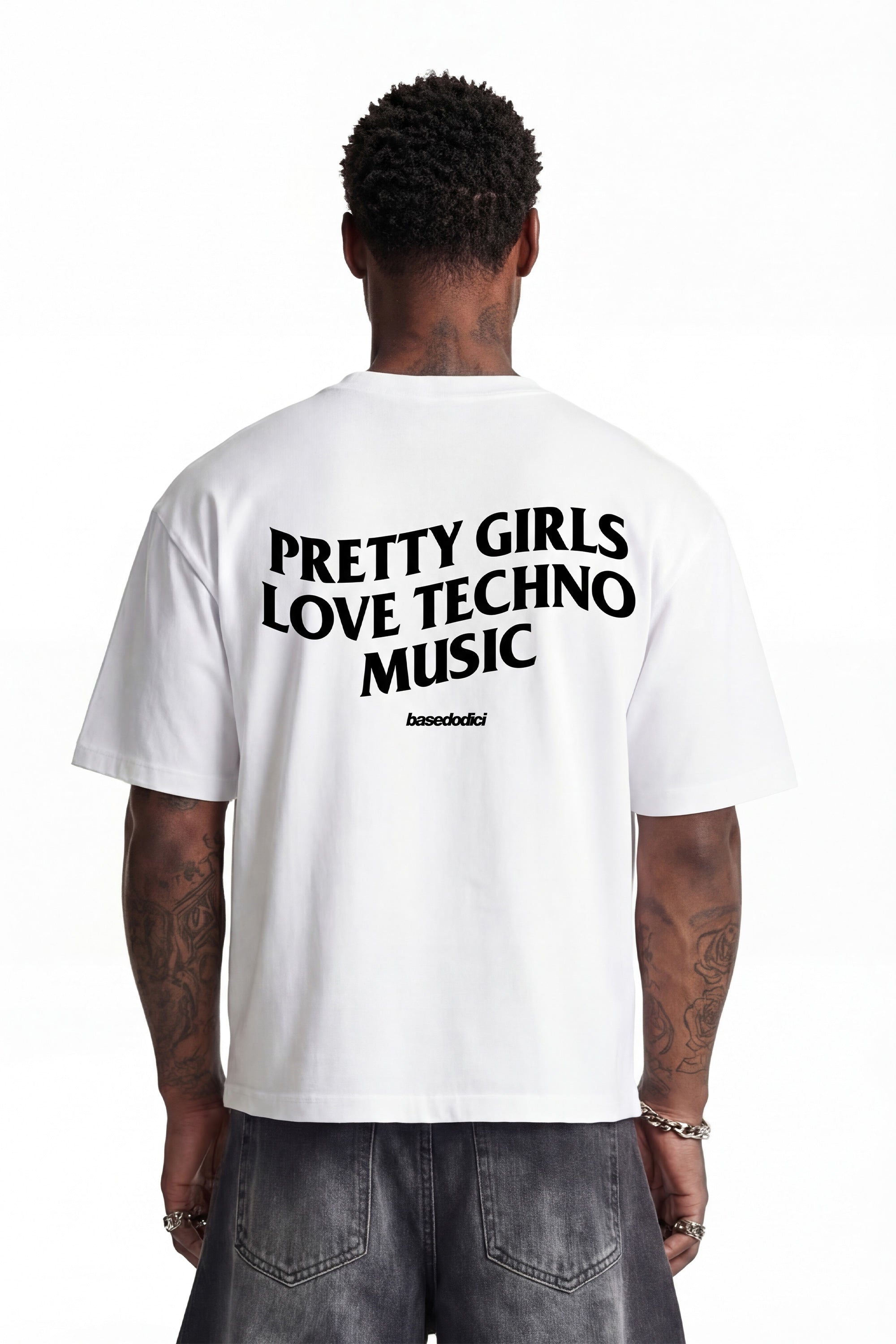 T-Shirt "SANTA" PrettyGirls White/Black