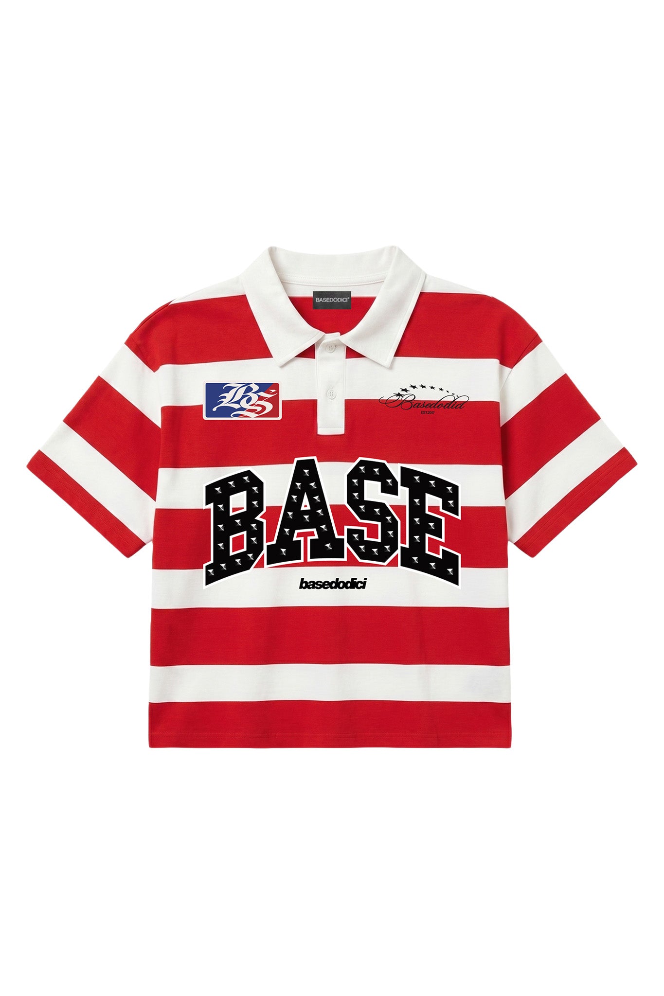 Polo "LAST DELIVERY" BASE Stripe White/Red