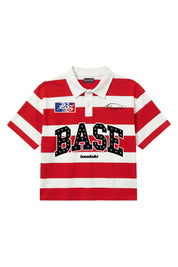 Polo "LAST DELIVERY" BASE Stripe White/Red