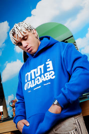 Hoodie "SAMURAIJAYxBASEDODICI" TuttoSbagliato Blue/White