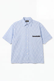 Shirt "SUMMER CLUB" ShoulderLogo Checked/Blue