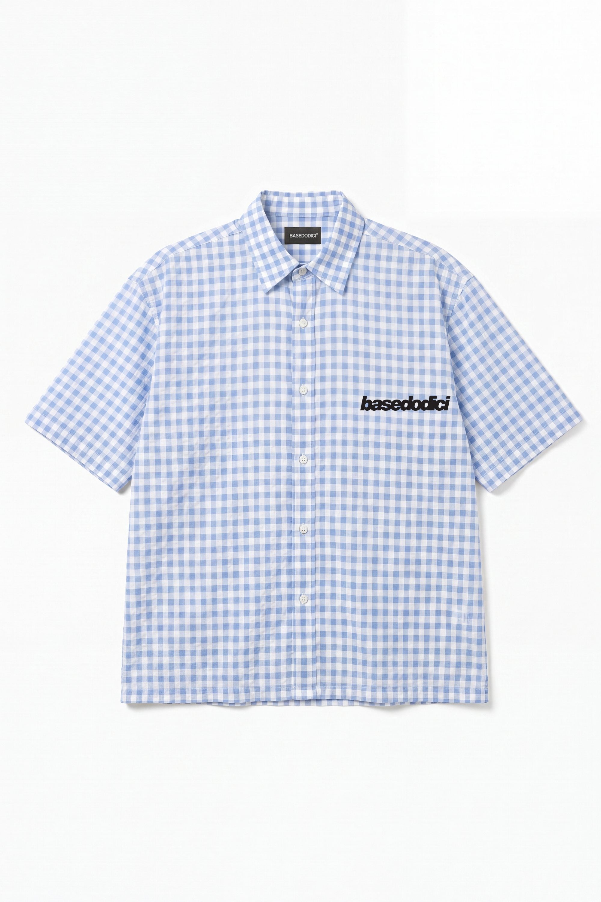 Shirt "SUMMER CLUB" ShoulderLogo Checked/Blue