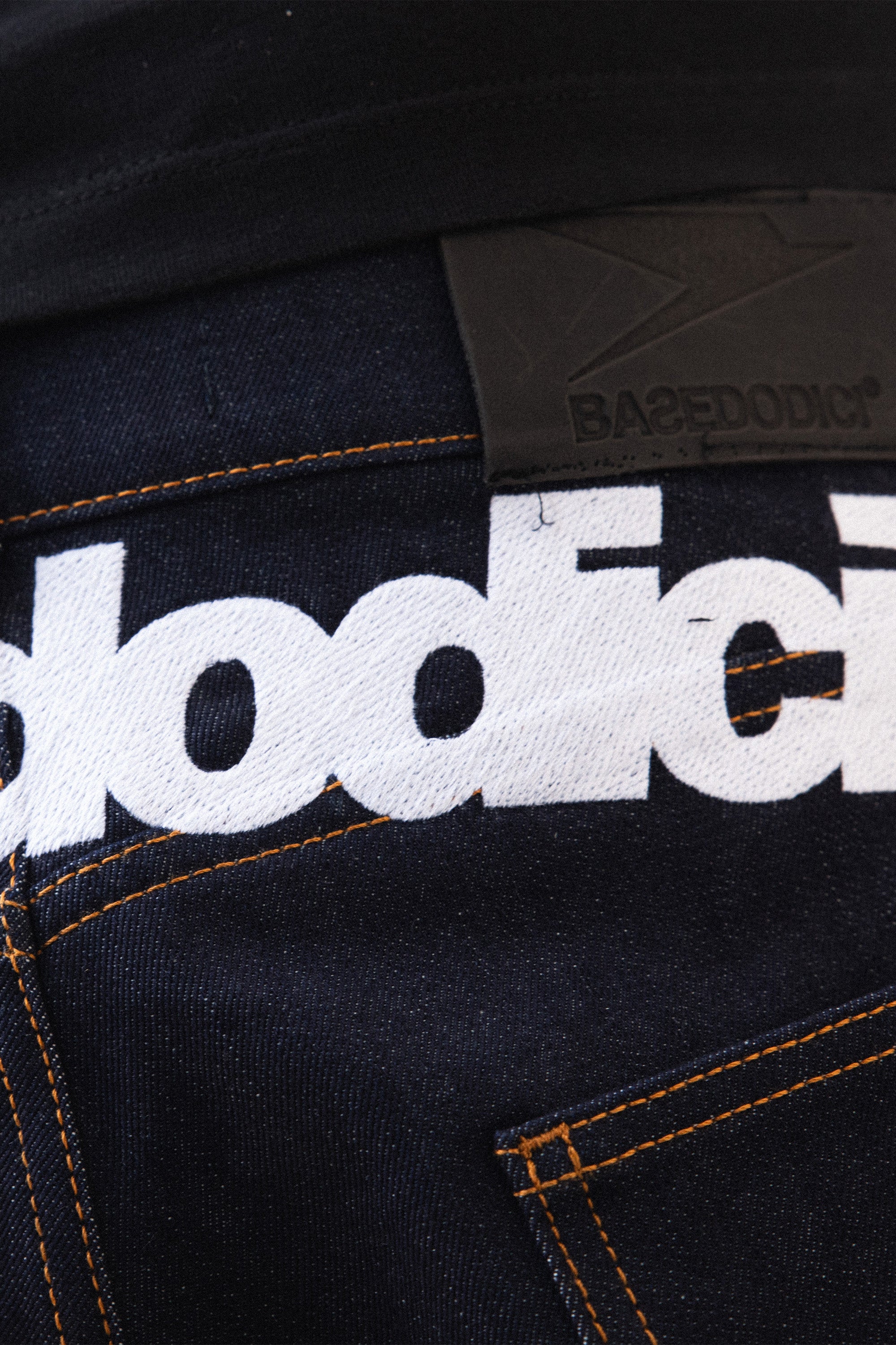 Jorts “CRUEL SEASON” Back Logo Denim Raw