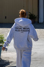 Hoodie “KILLED ROMANCE” Ash Grey/Black