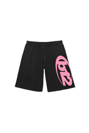 Fleece Short “CRUEL SEASON” Black/Pink