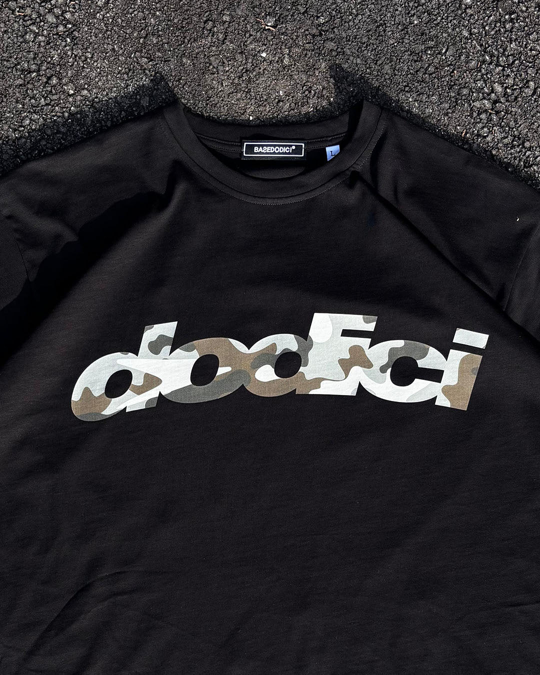 T-Shirt “CAMO4PLAYERS” DODICI Black/CamoGreen