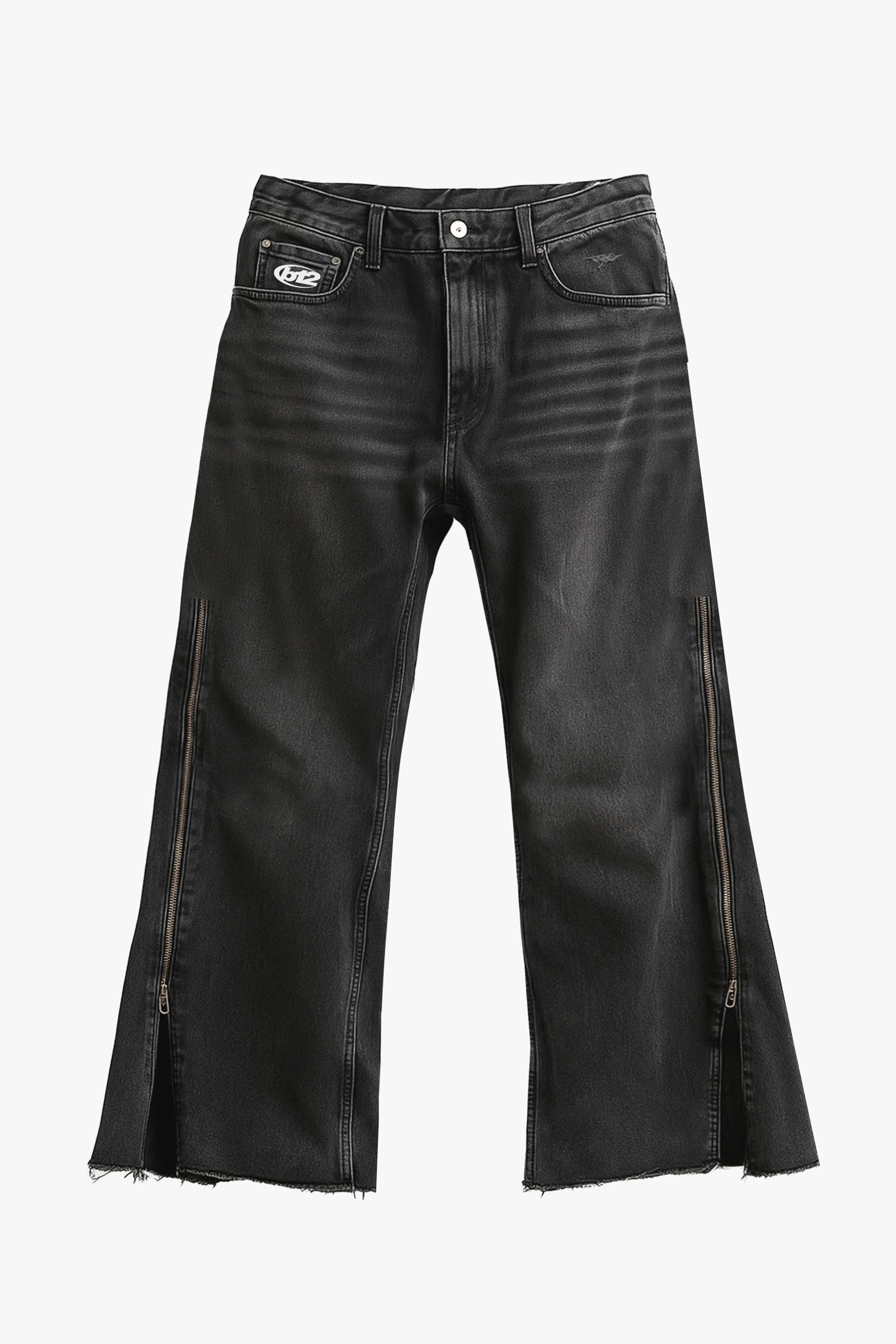 "RUDEBOY LDN" Side Zip Denim Stone Washed