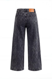 Side Zip Denim "RUDEBOY LDN" Washed Blue