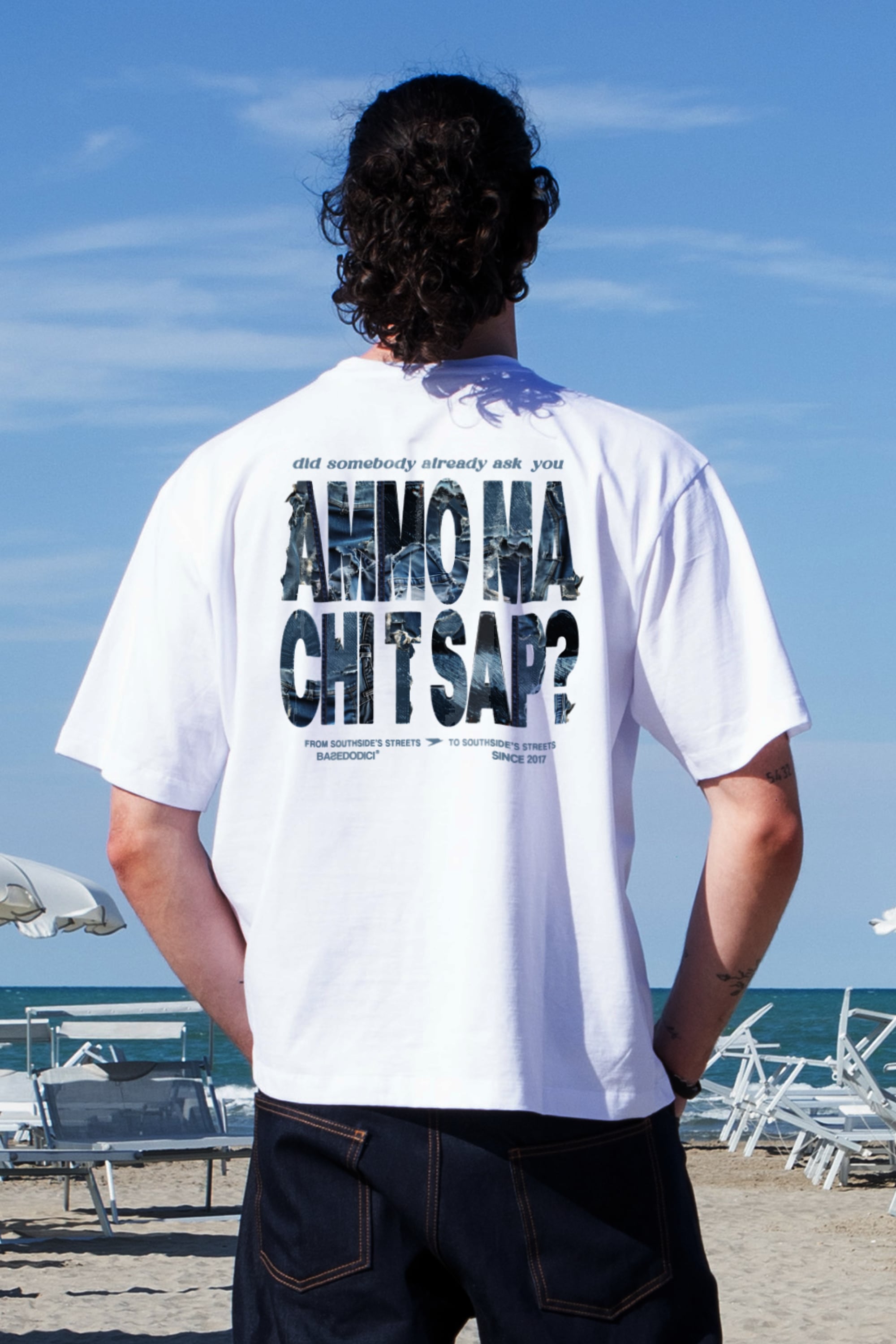 “AMMO” CHI'T'SAP T-Shirt White/Denim
