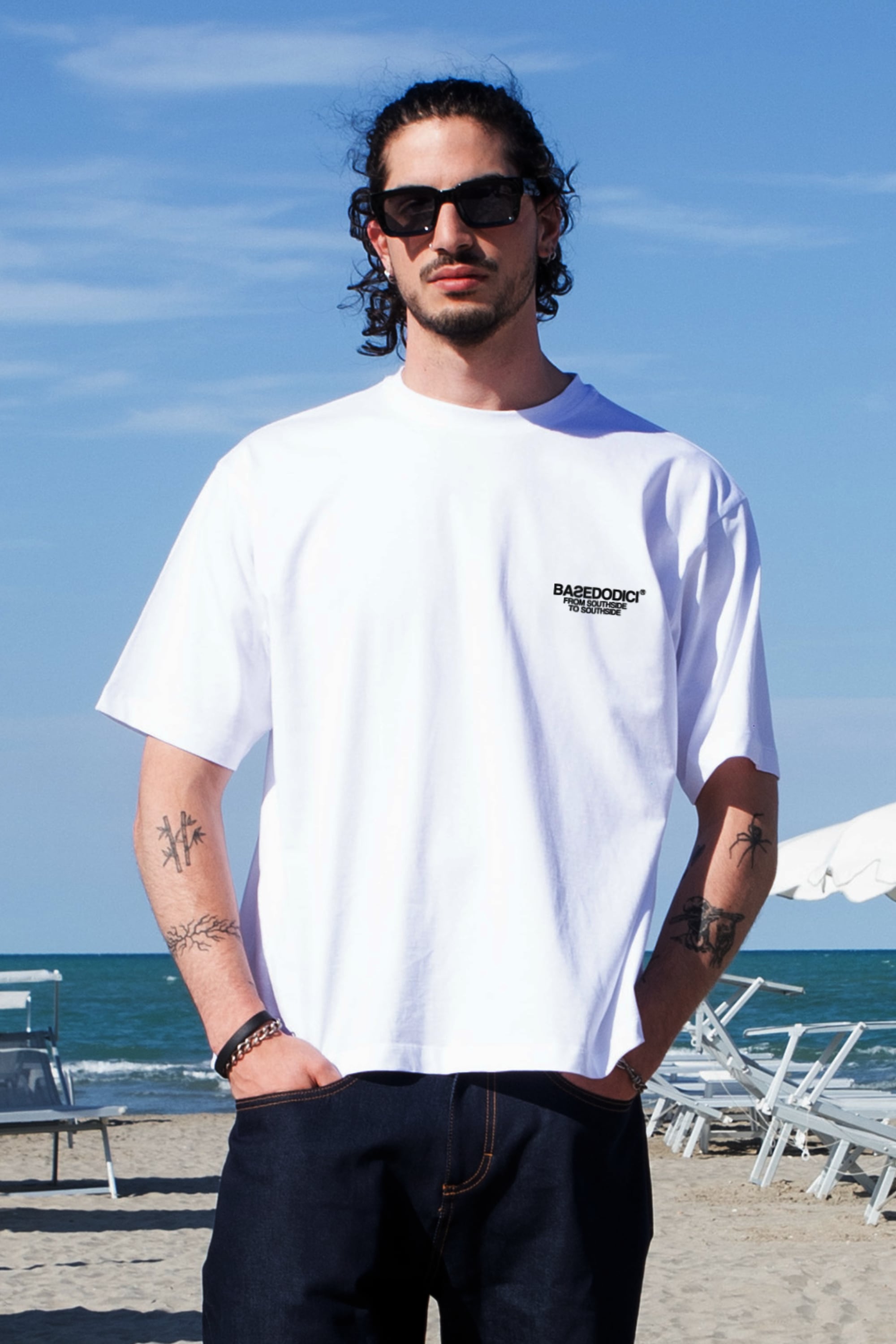 “AMMO” CHI'T'SAP T-Shirt White/Denim
