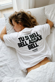 T-Shirt "COPY&PASTE" TU SI BELL BELL White/Black