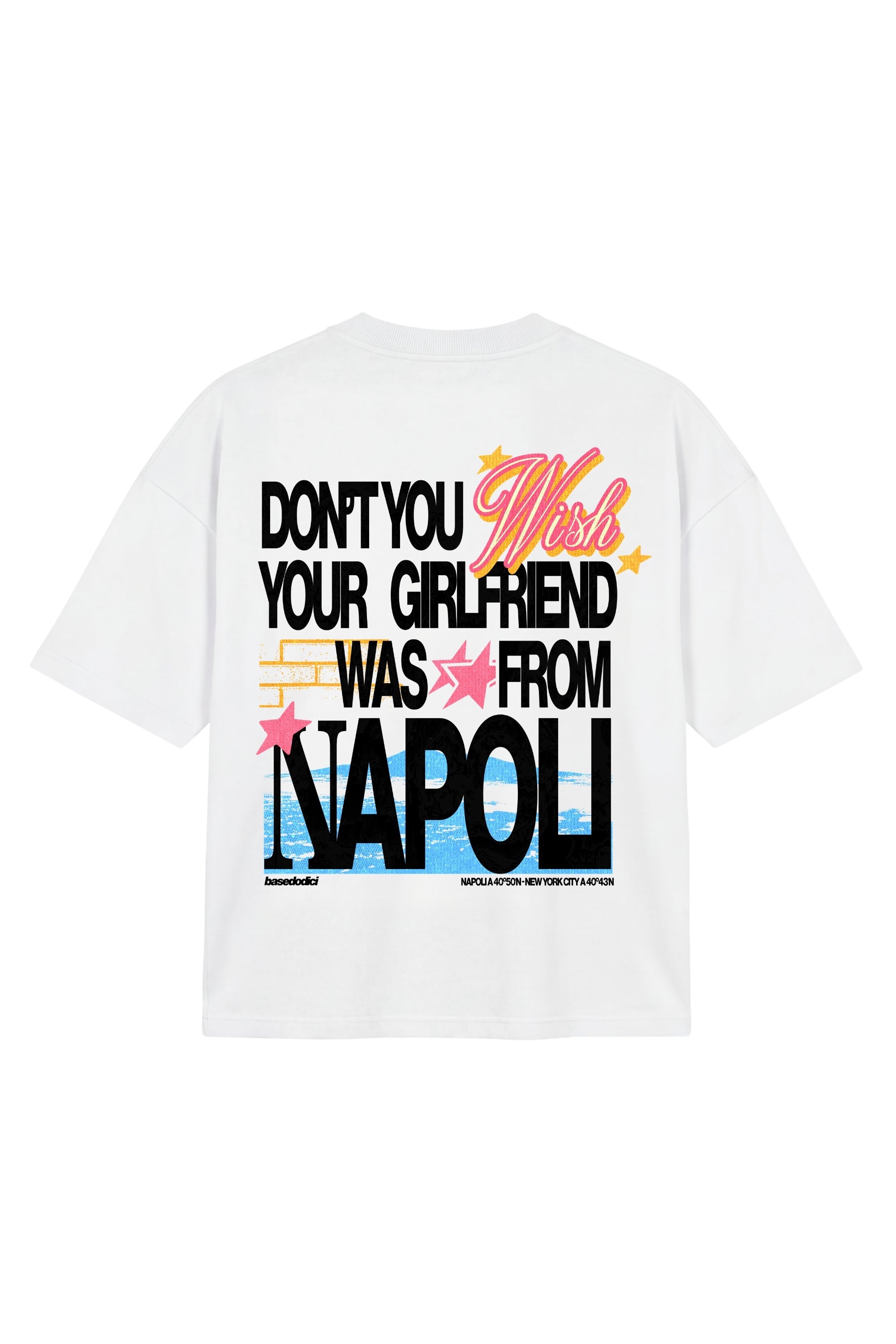 “WISHYOUR” T-Shirt Girlfriend White/Multi 