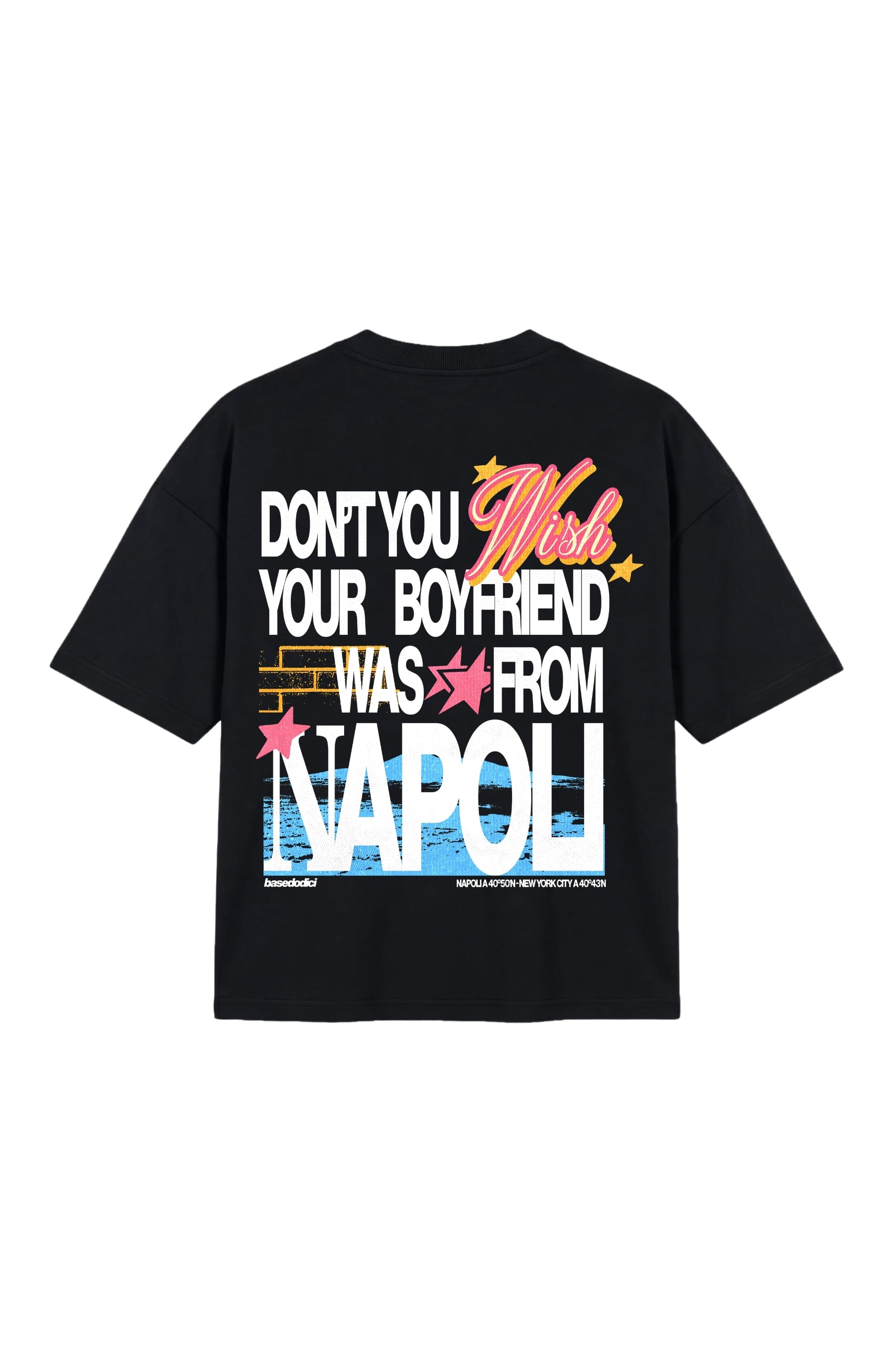 “WISHYOUR” Boyfriend Black/Multi T-Shirt 