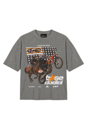 “LIVE FAST” Furious Gray T-Shirt