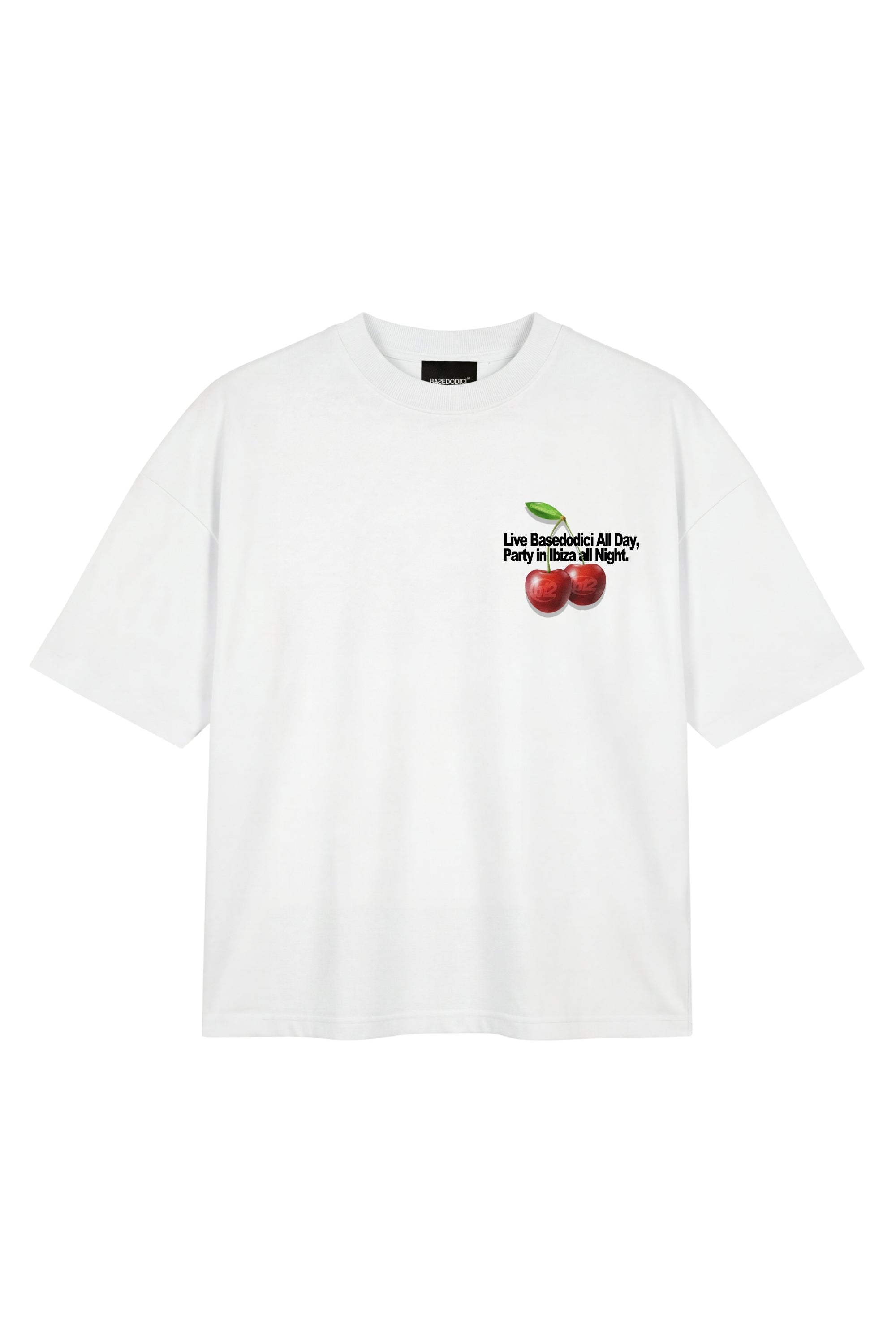 T-Shirt "IBIZA" Cherry White
