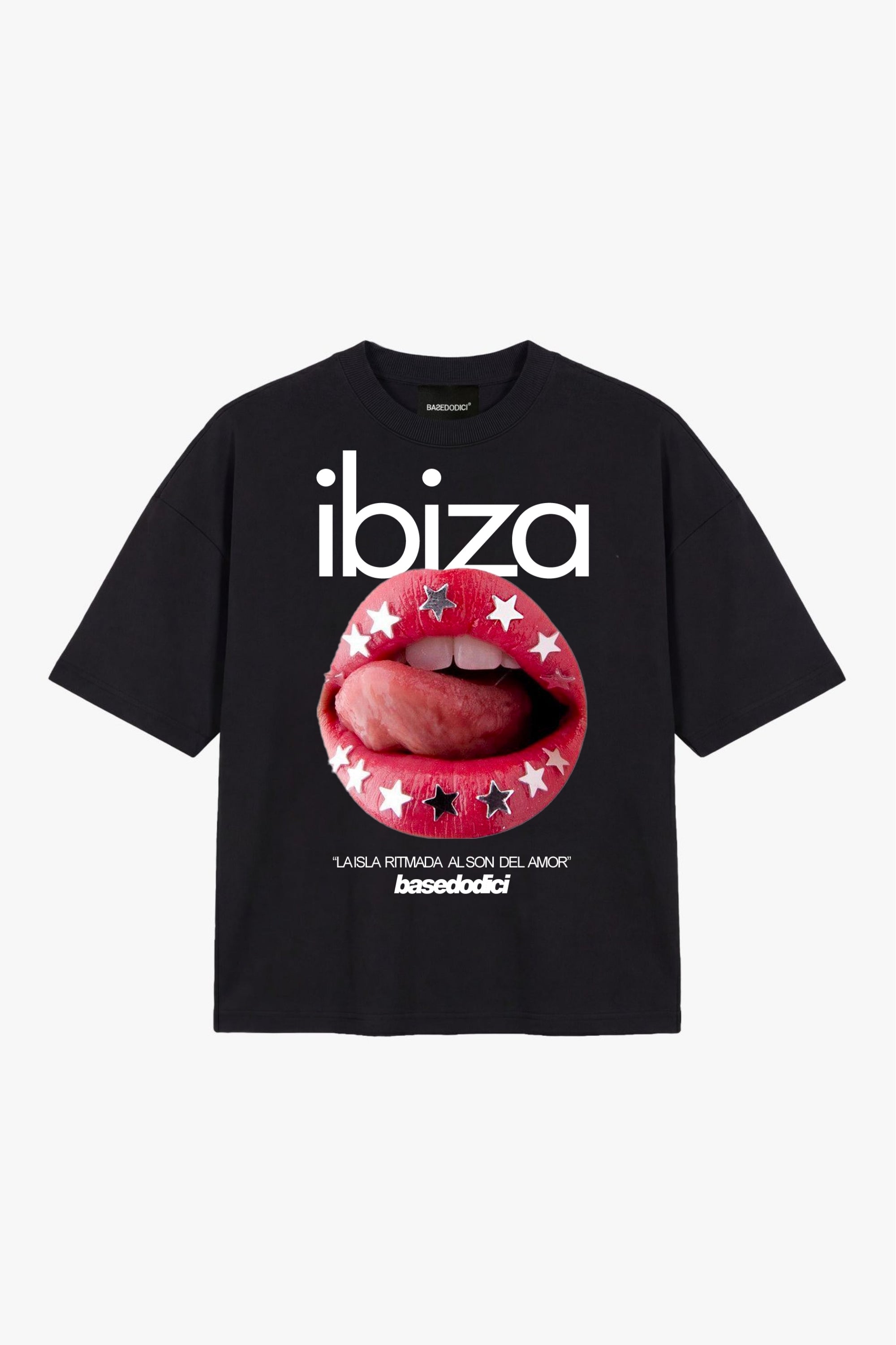 T-Shirt "IBIZA" Lips Black