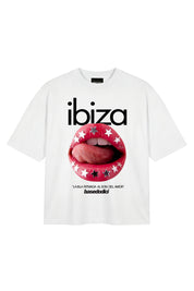 T-Shirt "IBIZA" Lips White