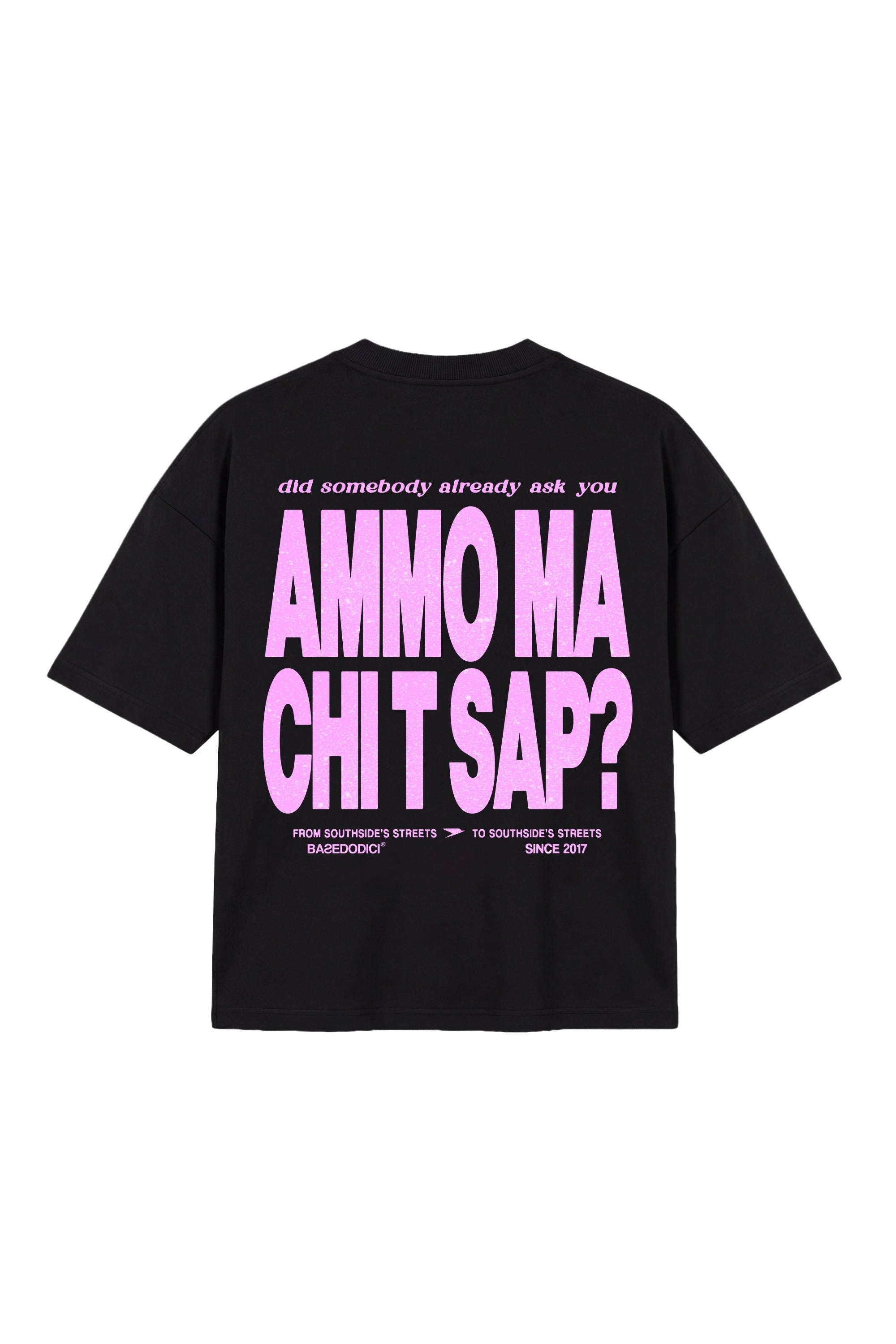 "AMMO" CHI'T'SAP Black/Glitter Bubble Pink T-Shirt
