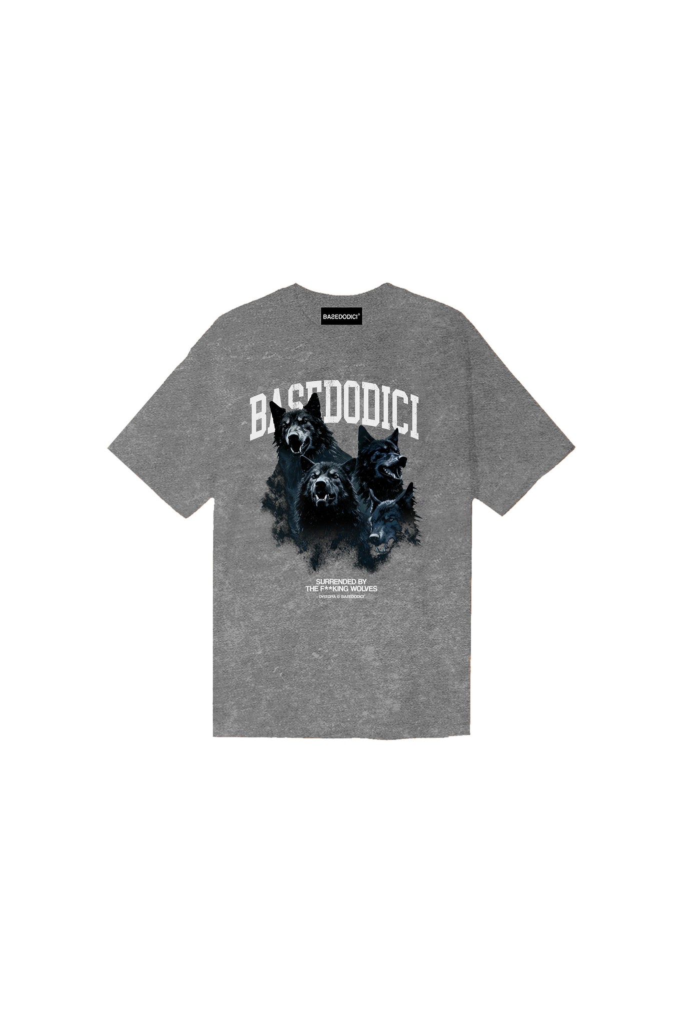 “DYSTOPIA” Wolves Stone Washed T-Shirt