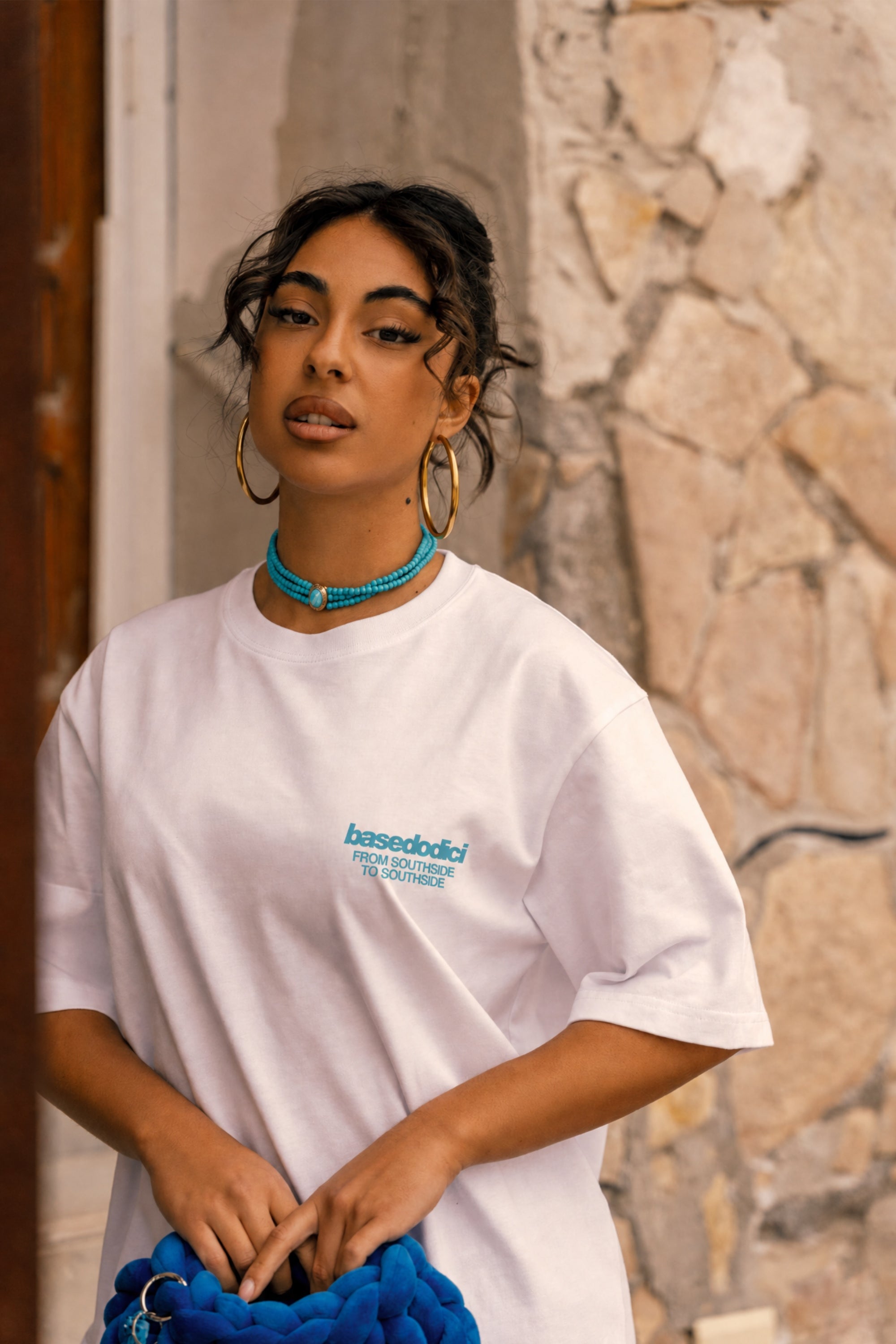 "AMMO" CHI'T'SAP White/Azure T-Shirt