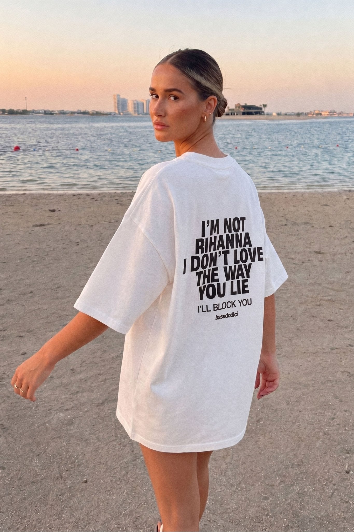 T-Shirt "COPY&PASTE" Rihanna White/Black