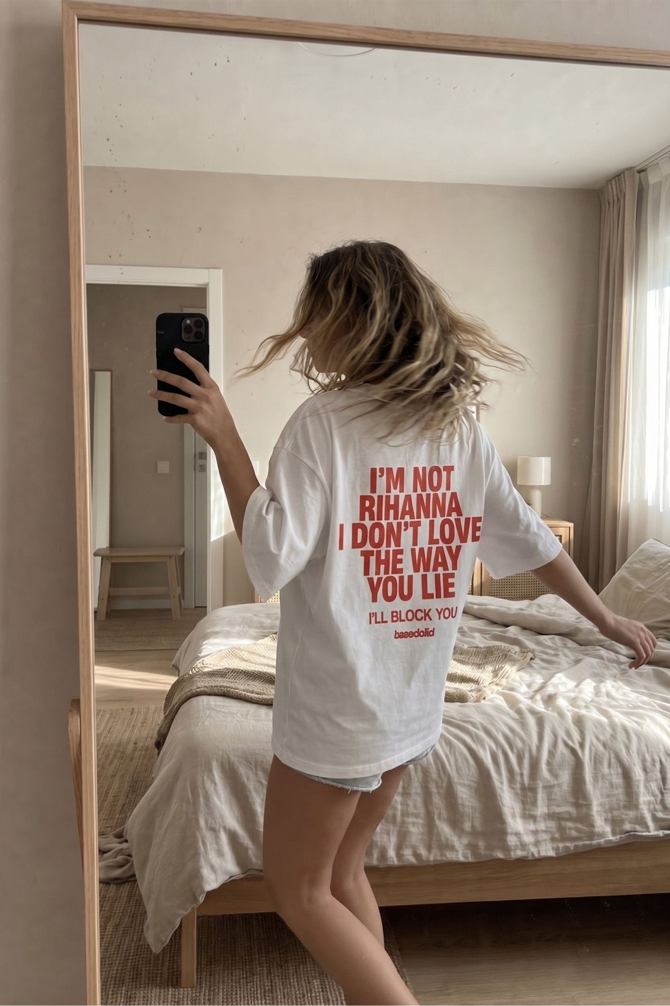 T-Shirt "COPY&PASTE" Rihanna White/Red