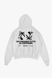 Hoodie "SAMURAIJAYxBASEDODICI" TuttoSbagliato White/Black