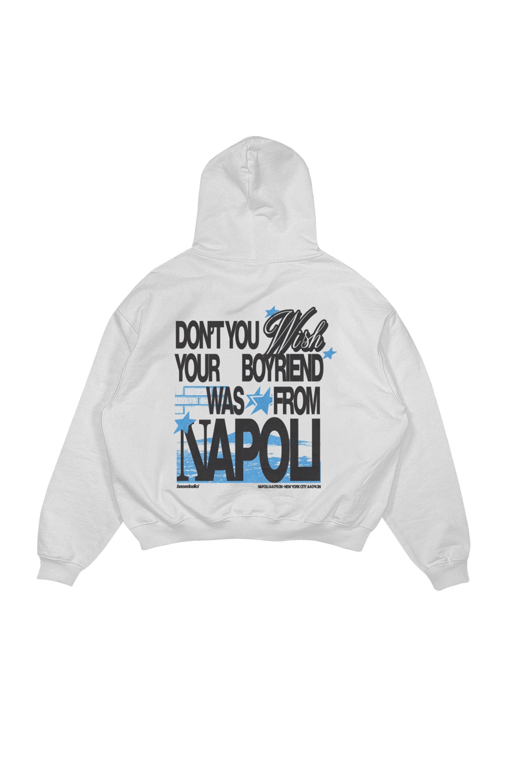 Hoodie “WISHYOUR” Boyfriend White
