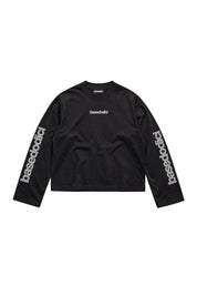 Longsleeve "VALENTINE" FrontLogos Strass/Black
