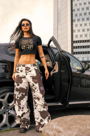 Baby Tee "AMMO" Black/Animalier Yellow - BASEDODICI®