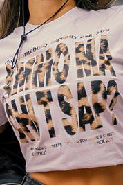 Baby Tee "AMMO" White/Animalier Yellow - BASEDODICI®