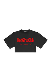 Baby Tee “BASEDODICIxHYPE” Hot Girls Black - BASEDODICI®
