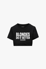 Baby Tee "DIVA" Blondes Black - BASEDODICI®