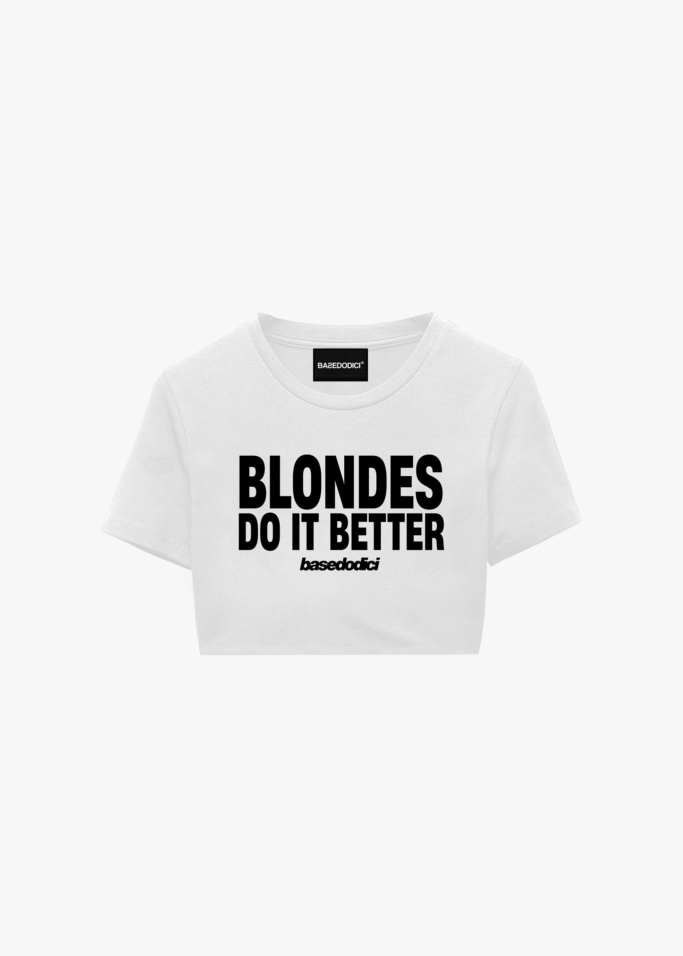 Baby Tee "DIVA" Blondes White - BASEDODICI®