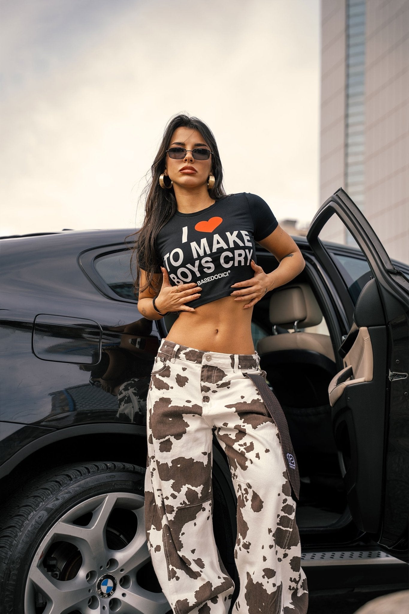 Baby Tee “DIVA” Boys Cry Black - BASEDODICI®