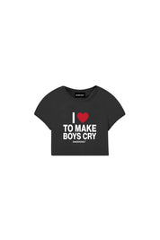 Baby Tee “DIVA” Boys Cry Black - BASEDODICI®