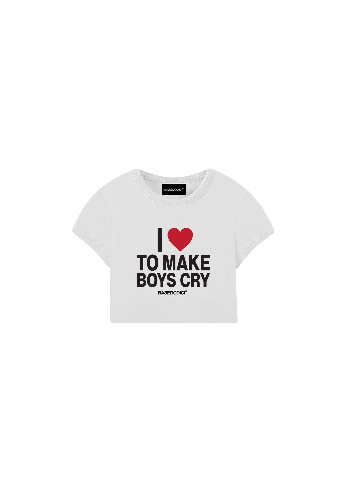 Baby Tee “DIVA” Boys Cry White - BASEDODICI®