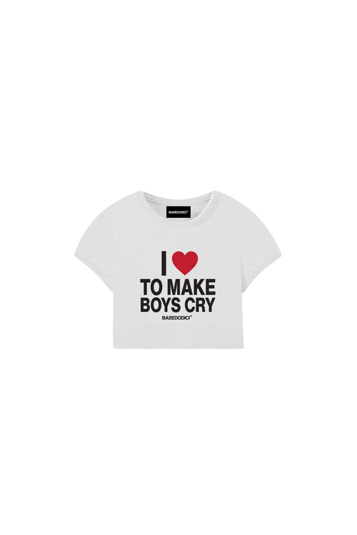 Baby Tee “DIVA” Boys Cry White - BASEDODICI®