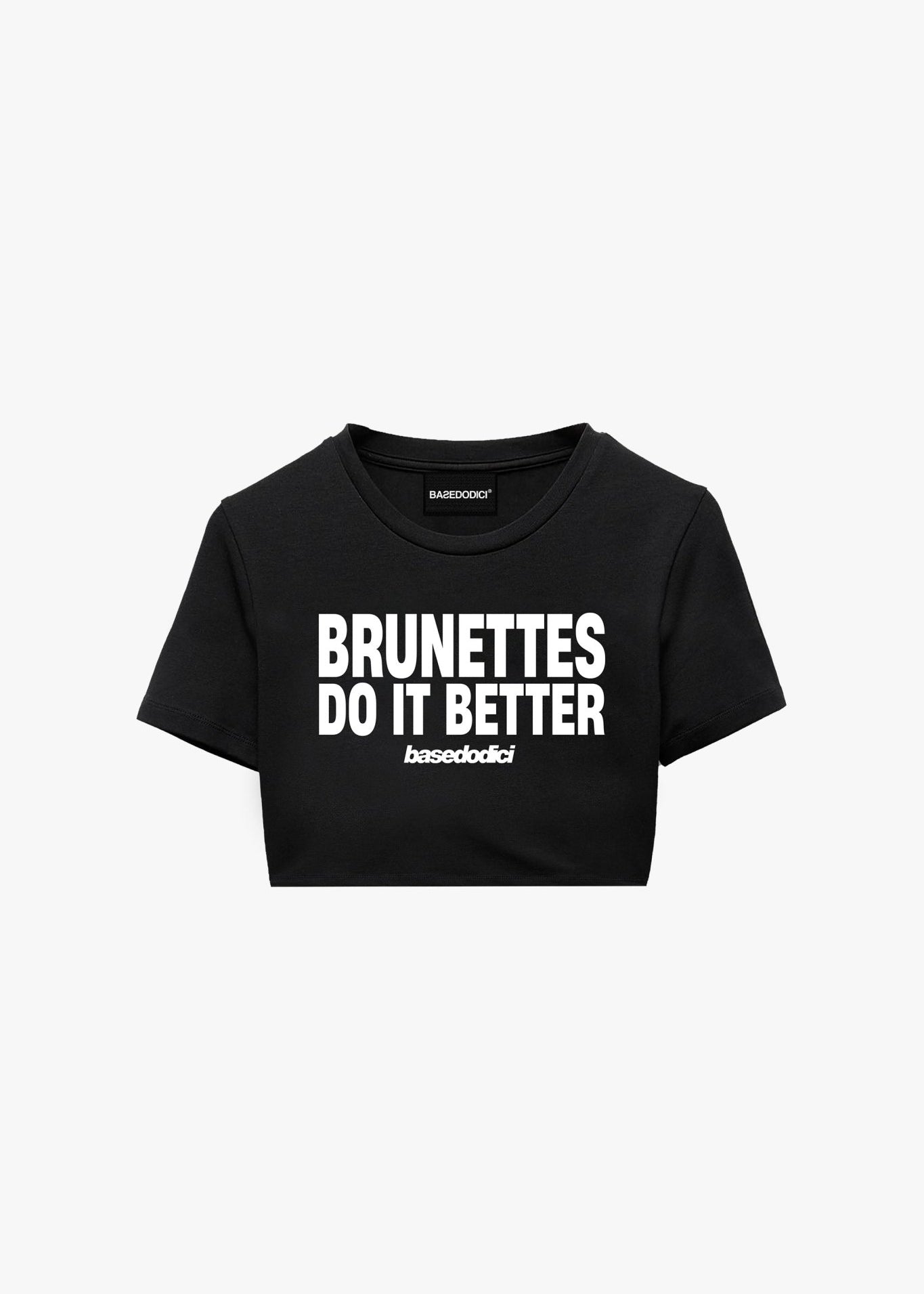 Baby Tee "DIVA" Brunettes Black - BASEDODICI®