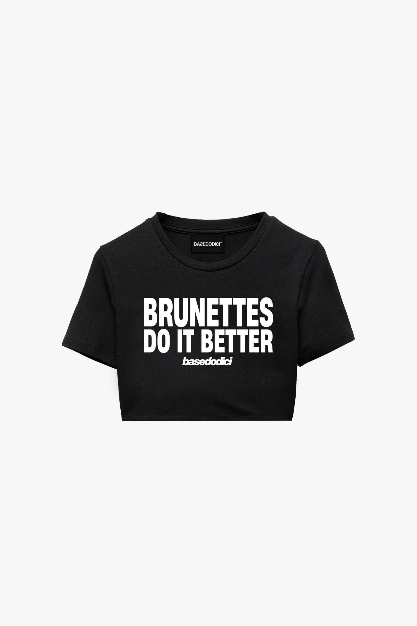Baby Tee "DIVA" Brunettes Black - BASEDODICI®