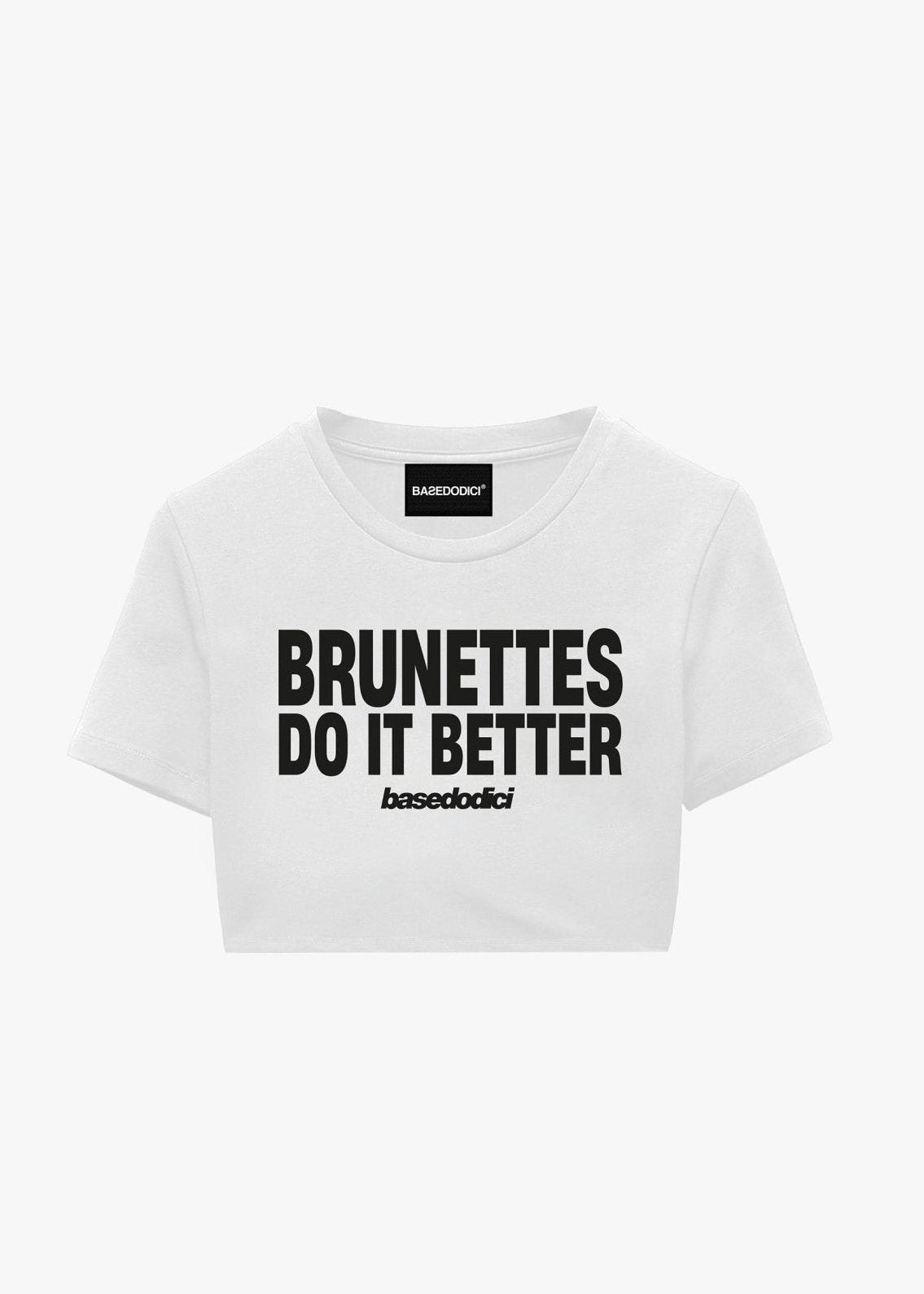Baby Tee "DIVA" Brunettes White - BASEDODICI®