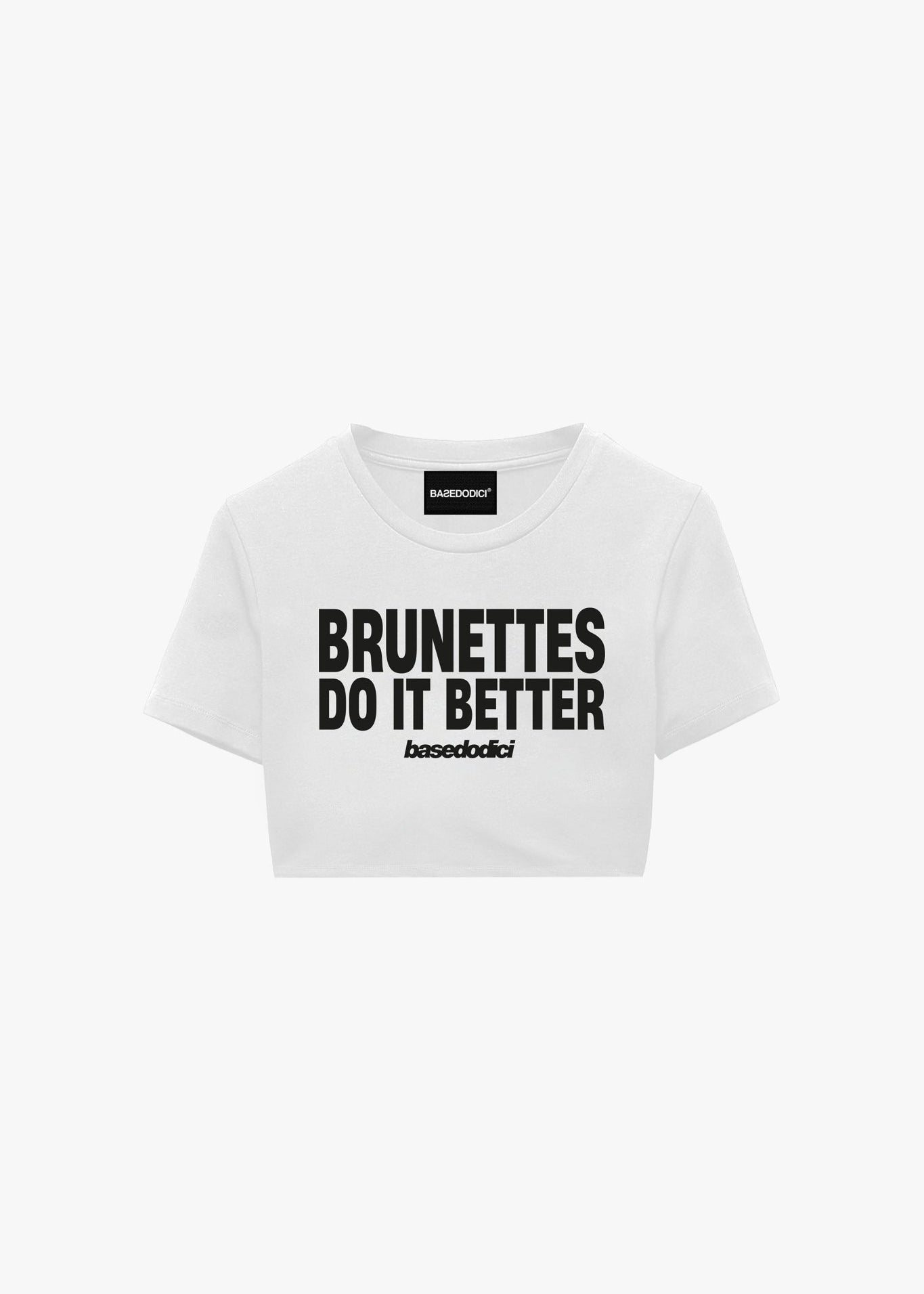 Baby Tee "DIVA" Brunettes White - BASEDODICI®
